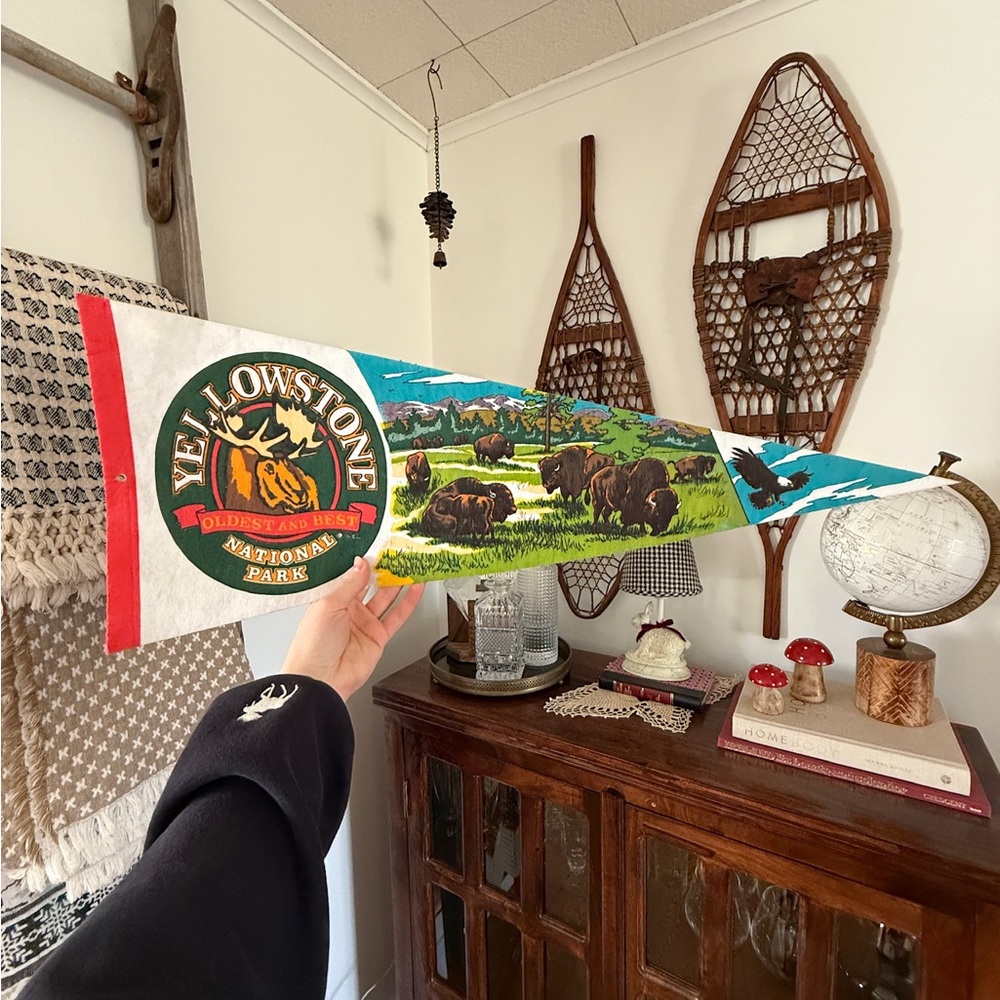 Vintage Yellowstone National Park Felt Pennant